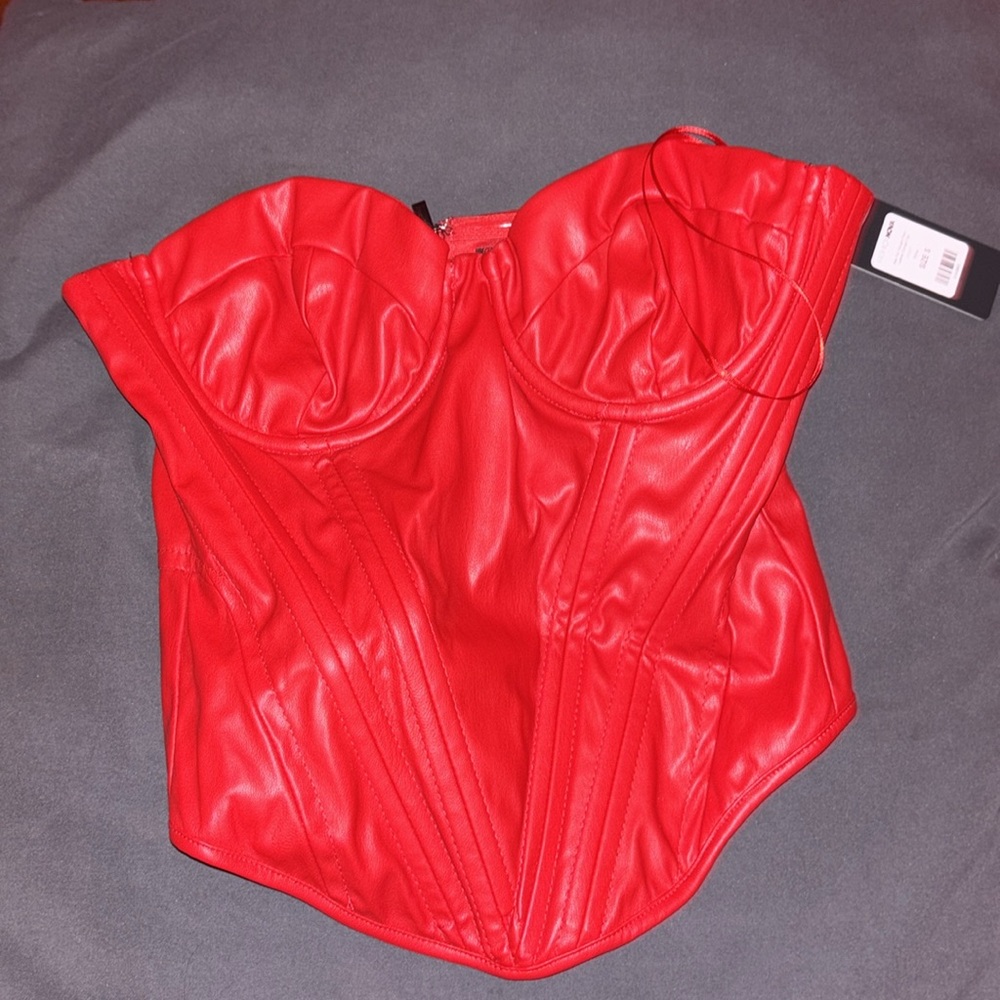 Red tube top